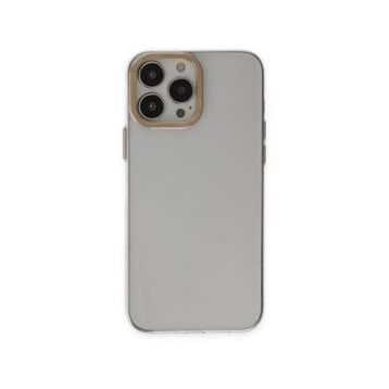 iPhone 13 Pro Anka PC Sert Metal - Şeffaf Cep Telefonu Arka Kapak
