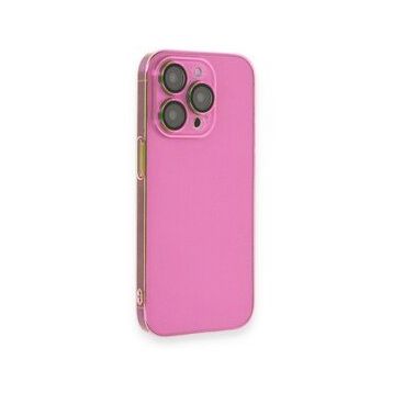 iPhone 13 Pro Armada Lensli - Pembe Cep Telefonu Arka Kapak