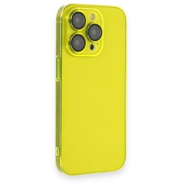 iPhone 13 Pro Armada Lensli - Sarı Cep Telefonu Arka Kapak