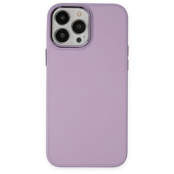 iPhone 13 Pro Asya Deri Silikon - Lila Cep Telefonu Kılıfı