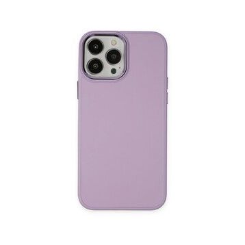 iPhone 13 Pro Asya Deri Silikon - Lila Cep Telefonu Kılıfı