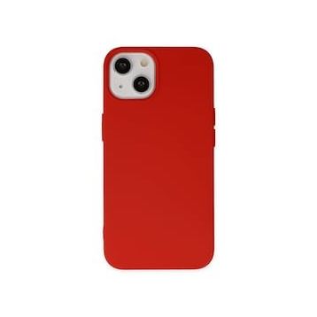 iPhone 14 Plus Nano İçi Kadife Silikon - Kırmızı Cep Telefonu Kılıfı