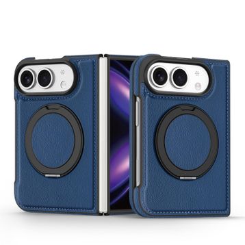 iPhone Duo Mavi Deri Kılıf