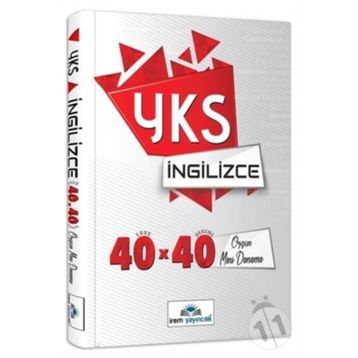İrem Yayıncılık YKS İngilizce 40x40 Özgün Mini Denemeler