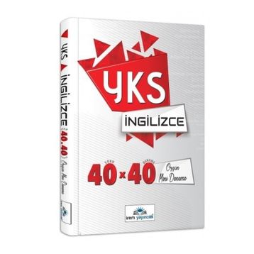 İrem Yayıncılık YKS İngilizce 40x40 Özgün Mini Denemeler
