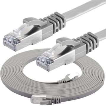 IRENIS CAT7 FTP Gri 5 Adet 2 m Yassı Network Kablosu
