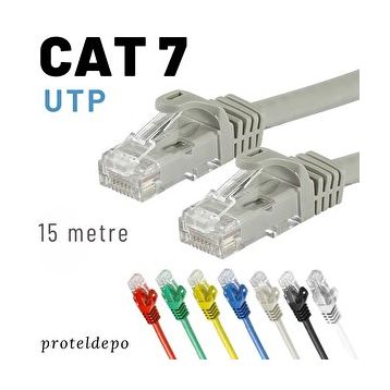 IRENIS CAT7 Gri 15 m Ethernet Network Lan İnternet Kablosu
