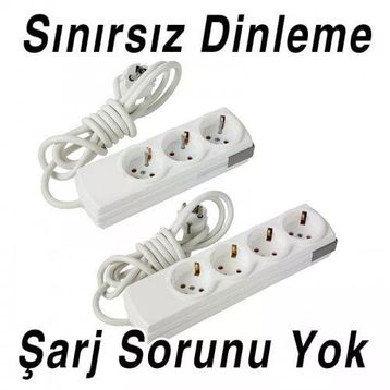 İrhanlar Kablolu Sim Kartlı Ortam Ses Dinleme Cihazı 3'lü Priz
