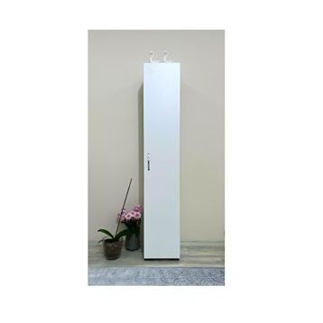 Irmak Mobilya Beyaz 5 Raflı Tek Kapak Çok Amaçlı Banyo Mutfak Kiler Erzak Dolabı
