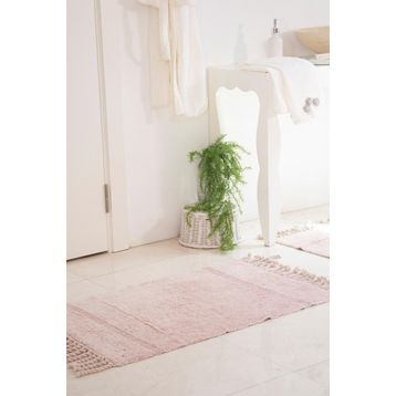İrya Paloma 2'li Pudra 40x60+60x90 CM %100 Pamuk Banyo Paspası