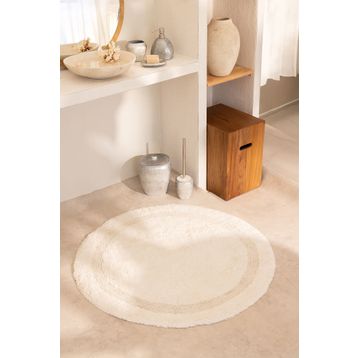 İrya Puffed Ekru 100x100 CM Banyo Paspası