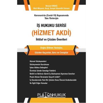 İş Hukuku Serisi Hizmet Akdi- Platon Hukuk Yayınevi