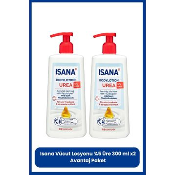Isana %5 Üre 2x300 ml Vücut Losyonu