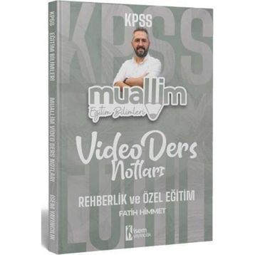 İsem Yayıncılık 2024 KPSS Eğitim Bilimleri Muallim Rehberlik ve Özel Eğitim Video Ders Notları
