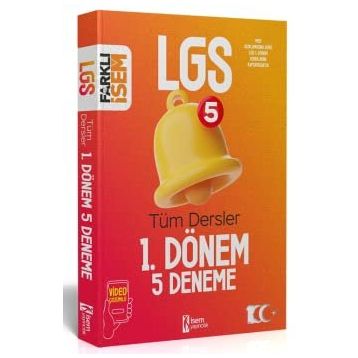 İsem Yayınları - 8. Sınıf LGS Farklı Tüm Dersler 1. Dönem 5 Deneme