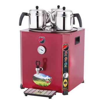 Işıkgaz Silverinox 36 L 3 Demlikli SLVR-EL03K Elit Jumbo Kazanı Çay Makinesi
