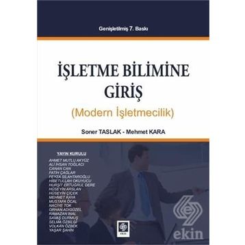 İŞLETME BILIMINE GIRIŞ - SONER TASLAK