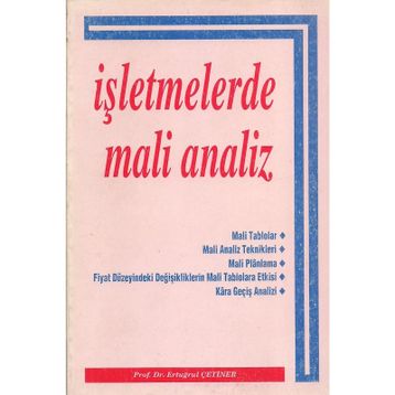 İŞLETMELERDE MALI ANALIZ - ERTUĞRUL ÇETİNER