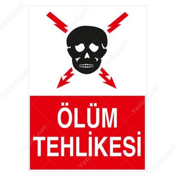 İşlev İş Güvenliği Ölüm Tehlikesi Levhası