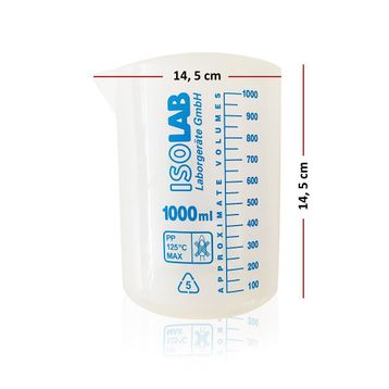 İsolab 1000 ml Beher Mavi Skala Ölçü Kabı