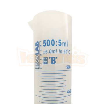 İsolab 500 ml Mavi Skala Plastik Mezür