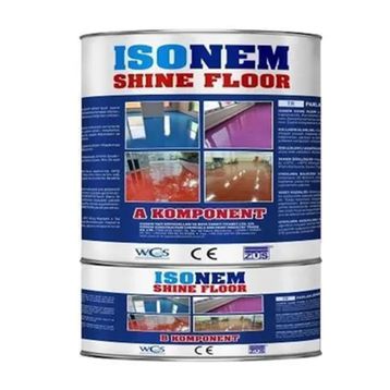 Isonem Shine Floor Parlak Zemin Kaplama Gri 4.5 kg Boya
