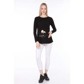 Işşıl 4472 Bebek Yükleniyor Viskon Hamile Uzun Kol T-shirt