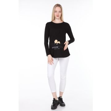 Işşıl 4472 Bebek Yükleniyor Viskon Hamile Uzun Kol T-shirt