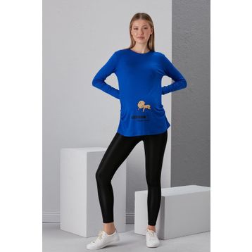 Işşıl 4472 Bebek Yükleniyor Viskon Hamile Uzun Kol T-shirt