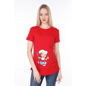 Işşıl 4475 Annesinin Kızı Geliyooor Viskon Hamile Kısa Kol T-shirt