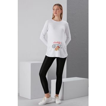 Işşıl 4497 Viskon Babasının Kızı U Kol Hamile T-Shirt