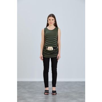 Işşıl 4542 Askılı Kol Çizgili Bakan Bebek Hamile T-Shirt