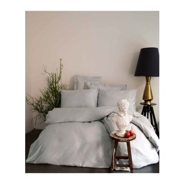 Issimo Home Pamuk Saten Simply Gri Çift Kişilik Nevresim Takımı