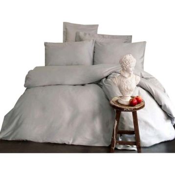 Issimo Home Pamuk Saten Simply Gri Çift Kişilik Nevresim Takımı