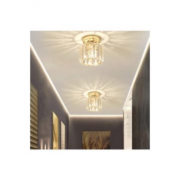 İstanbul Avize Plafonyer Tavan Gold Tekli Kristal Avize