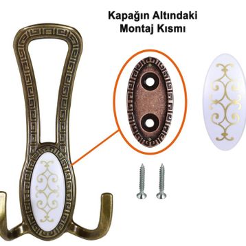 İstanbul E-Hırdavat Sarı Yaldızlı Vestiyer Dolap Kapı Askılık