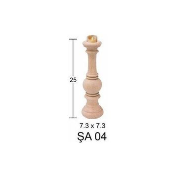 İstanbul Hobi 5758946 25 cm ŞA04 Ahşap Şamdan
