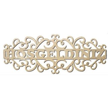 İstanbul Hobi L107 Hoşgeldiniz Ahşap Kapı Süsü Obje