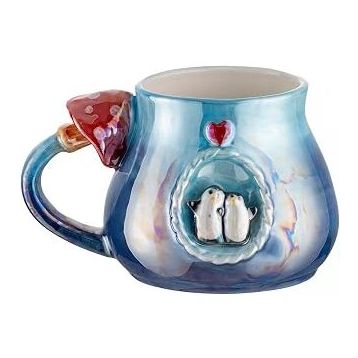İstanbul Porselen Penguen 400 ml Pembe Kupa