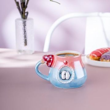 İstanbul Porselen Penguen 400 ml Pembe Kupa