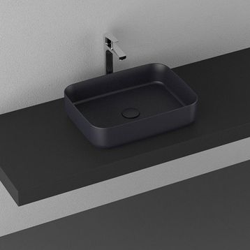 Isvea Infinity 50 cm Antrasit Tezgahüstü Lavabo