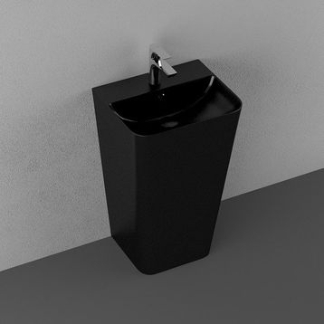 Isvea Sott Aqua Siyah 50 cm Monoblok Lavabo