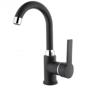 İtimat Idea Siyah 563KCB Kuğu Lavabo Bataryası