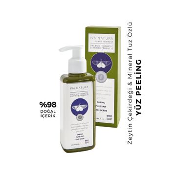 Iva Natura 125 ml Zeytin Çekirdeği Tozu Minerel ve Tuz İçerilki Yüz Peelingi
