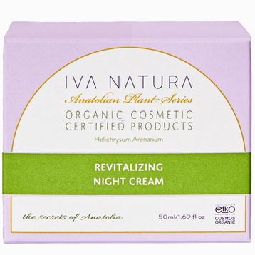 Iva Natura 50 ml Organik Canlandırıcı Limon Otu ve Ölmez Çiçek Otu Gece Kremi