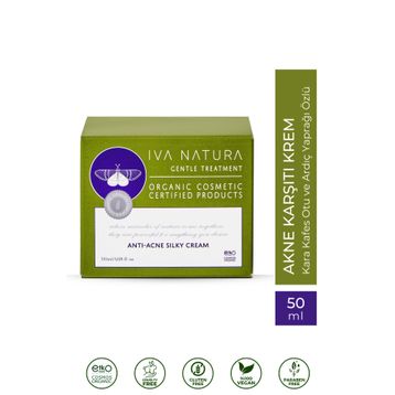 Iva Natura Organik Akne Karşıtı Çay Ağacı Yağı ve Karakafes Otu 50 ml Krem