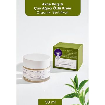 Iva Natura Organik Akne Karşıtı Çay Ağacı Yağı ve Karakafes Otu 50 ml Krem