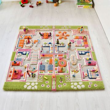 İvi İkiz Evler 100x150 cm Çocuk Halısı