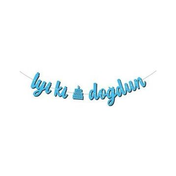 İyi ki Doğdun Mavi Kaligrafi Banner