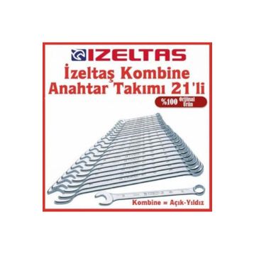İzeltaş 0370002121 21'Li Boyunlu Kombine Anahtar Takımı